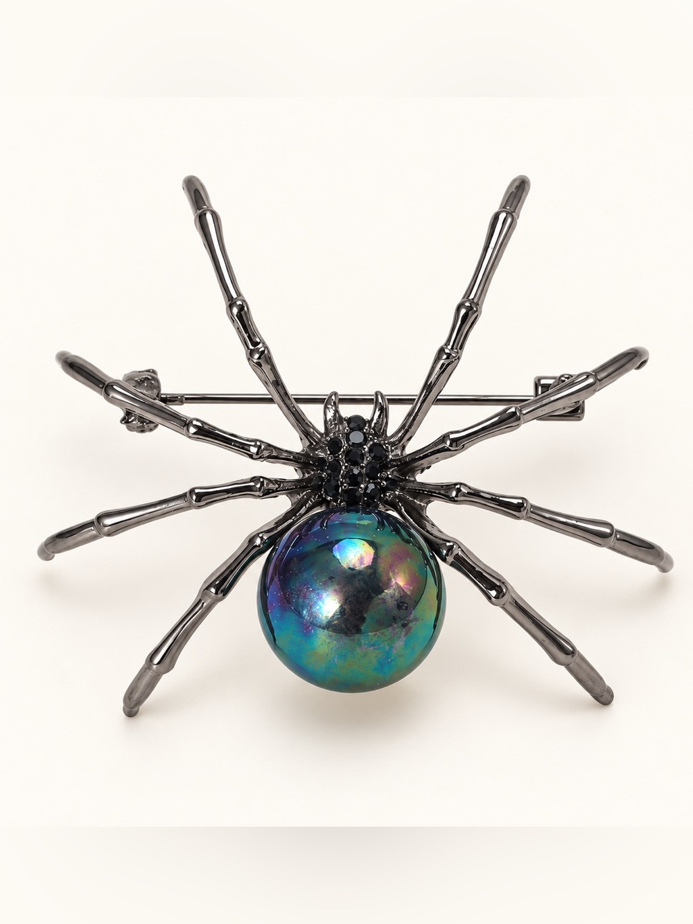 Black Spider Gothic Brooch